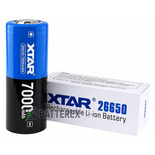 26650 XTAR 7000mah 3.6V 10A Protected із захистом, ультра висока реальна ємність