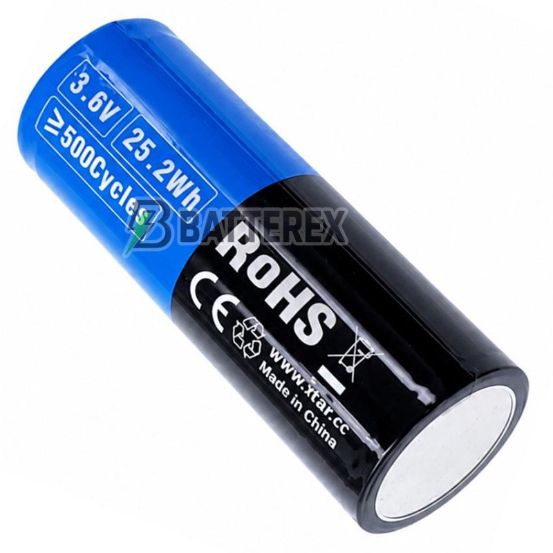 Акумулятор Li-ion 26650 XTAR 7000mah 3.6V 10A Protected із платою захисту, висока реальна ємність