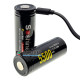 26650 Soshine 5500mah 3,7V Protected microUSB із захистом із зарядкою від micro-USB