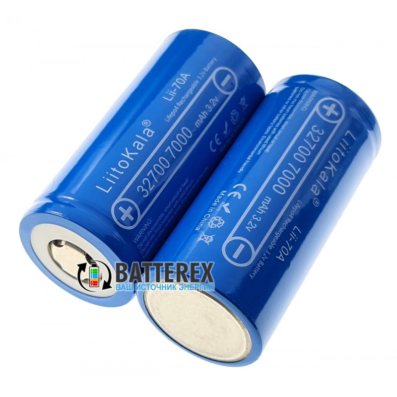 Аккумулятор LiFePO4 32700 Liitokala Lii-70A 7000mah 3.2V 30A