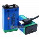 USB аккумулятор Крона Li-Ion Quantum 9V 600mah с портом Type-C для зарядки + бокс для хранения