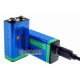 USB аккумулятор Крона Li-Ion Quantum 9V 600mah с портом Type-C для зарядки + бокс для хранения