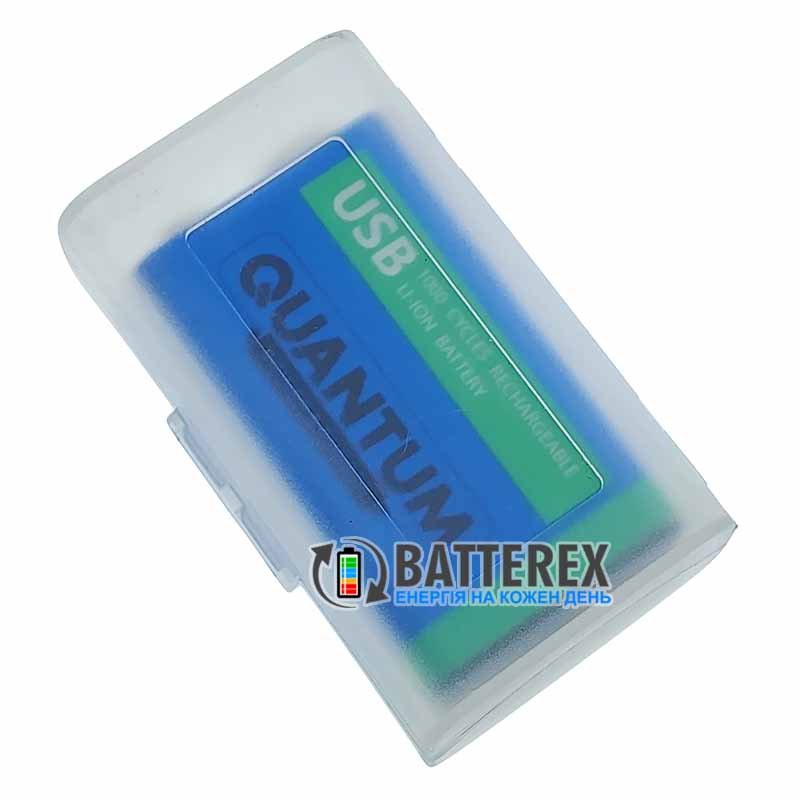 USB аккумулятор Крона Li-Ion Quantum 9V 600mah с портом Type-C для зарядки + бокс для хранения
