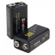USB аккумулятор Крона Li-Ion Soshine 9V 500mah с зарядкой от micro-USB и индикатором уровня заряда + бокс