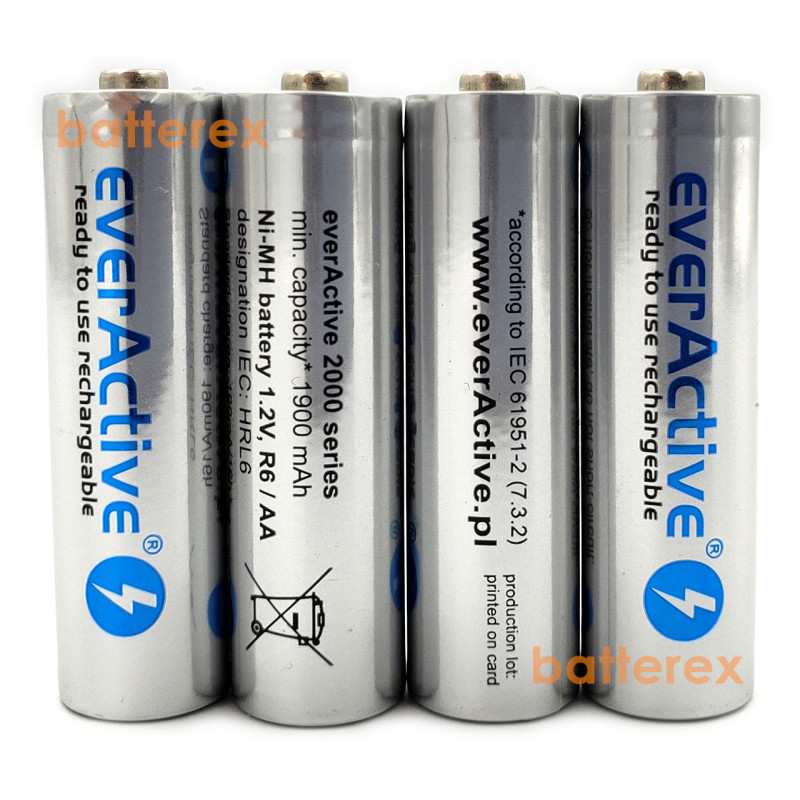 АА акумулятори EverActive 2000 mah Silver Line - 4 шт. у пластиковому боксі