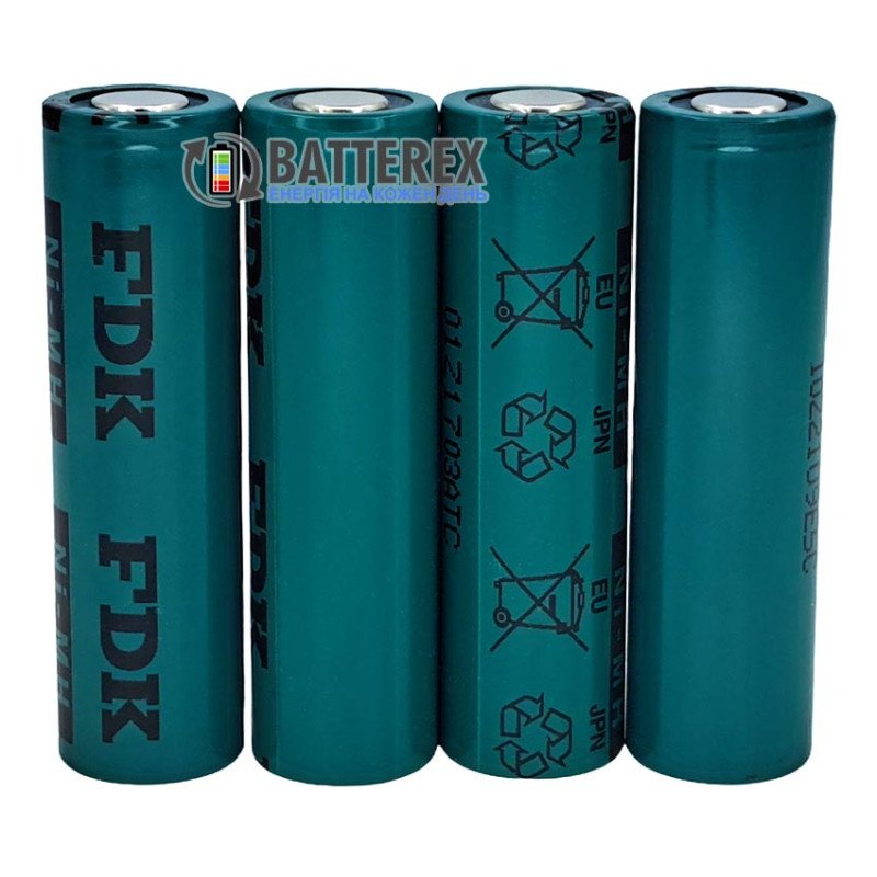 Акумулятор промисловий AA NiMH FDK (Sanyo) HR-AAU 1650mah 1.2V 2.4A Flat Top