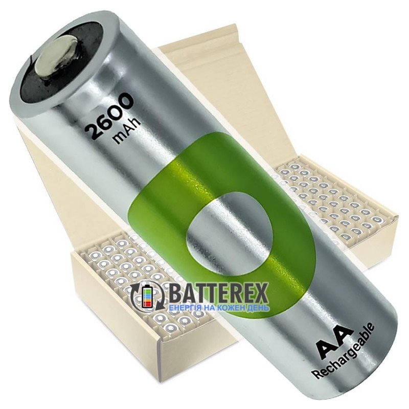 Пальчикові АА акумулятори GP Recyko Eco 2600mah 1.2V 7.8A високотоковий із низьким саморозрядом, поштучно від 1 шт.
