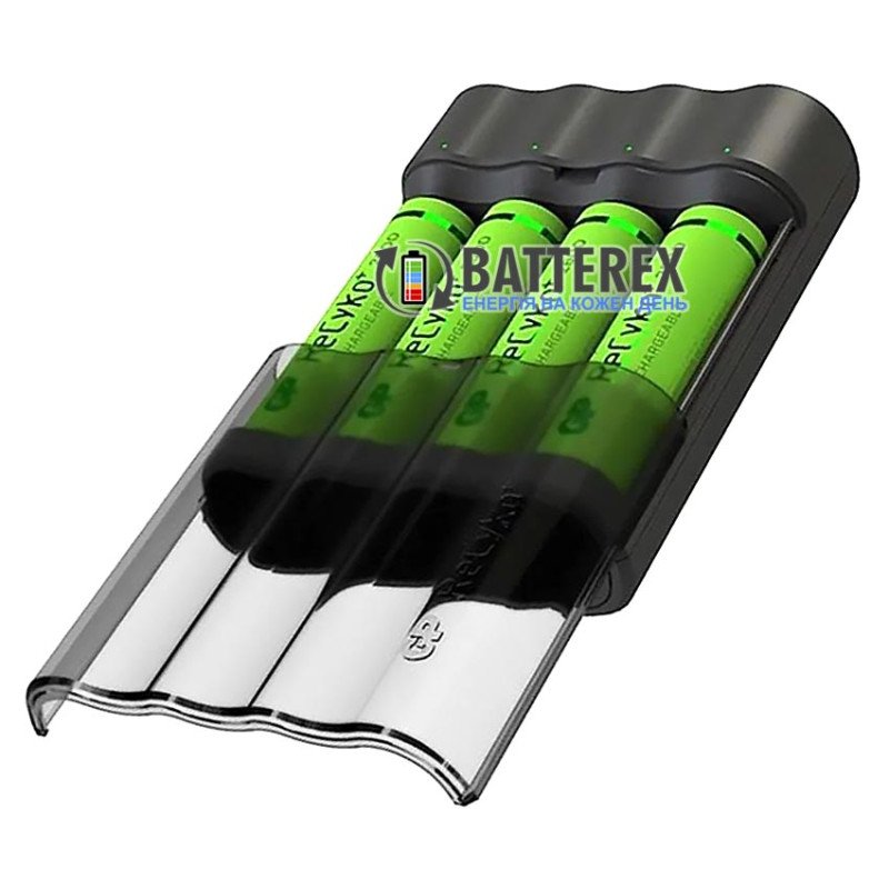 Зарядное устройство с функцией повербанка GP X411 Anyway + 4 аккумулятора AA GP Recyko 2700mah