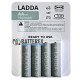Пальчикові AA акумулятори IKEA LADDA 1900mah Made in Japan (елемент Panasonic Eneloop в етикетці IKEA), упаковка 4 шт.