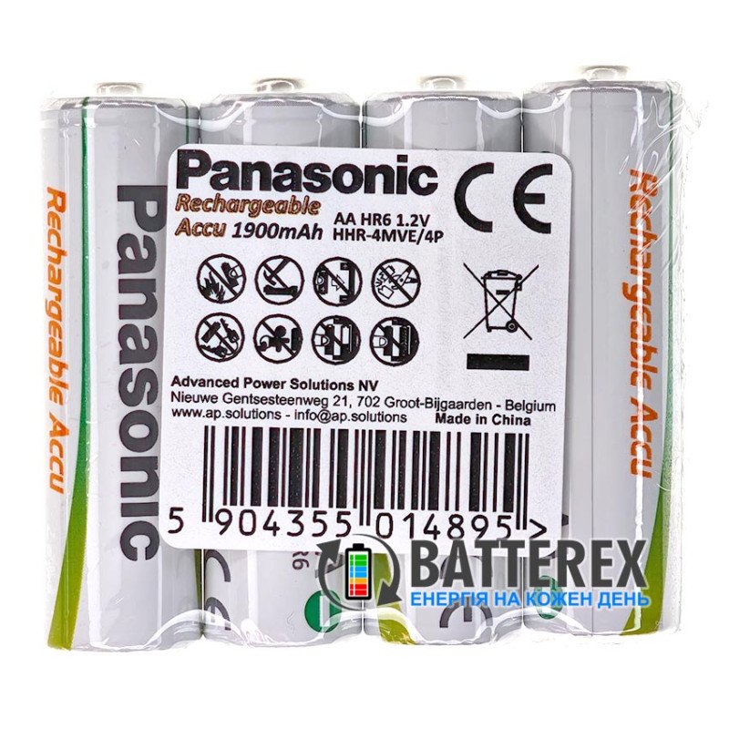 Аккумулятор AA Panasonic 1900mah 1.2V HHR-3MVE, 1000 циклів, низький саморозряд, поштучно від 1 шт.