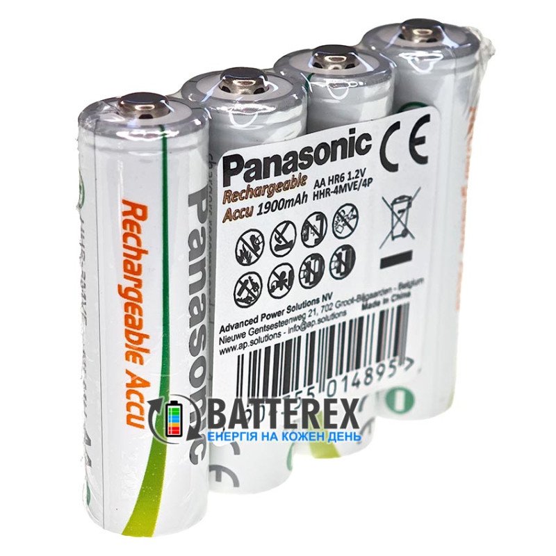 Аккумулятор AA Panasonic 1900mah 1.2V HHR-3MVE, 1000 циклів, низький саморозряд, поштучно від 1 шт.