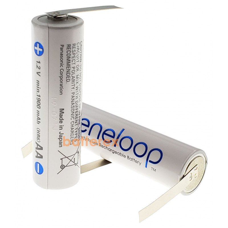 Акумулятори AA Panasonic Eneloop 2000 mah BK-3MCDE із виводами під пайку