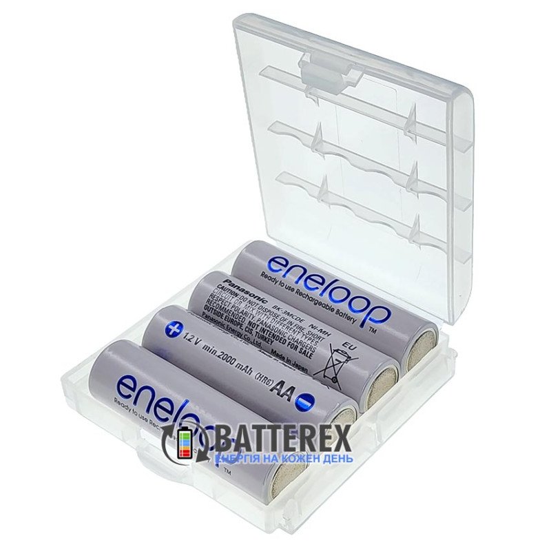 AA аккумуляторы Panasonic Eneloop 2000 mah BK-3MCDE - 4 шт. в пластиковом боксе