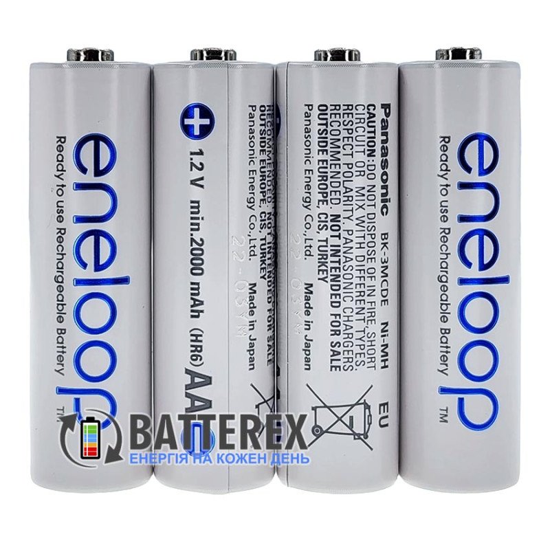 AA аккумуляторы Panasonic Eneloop 2000 mah новой серии BK-3MCDE поштучно от 1 шт.