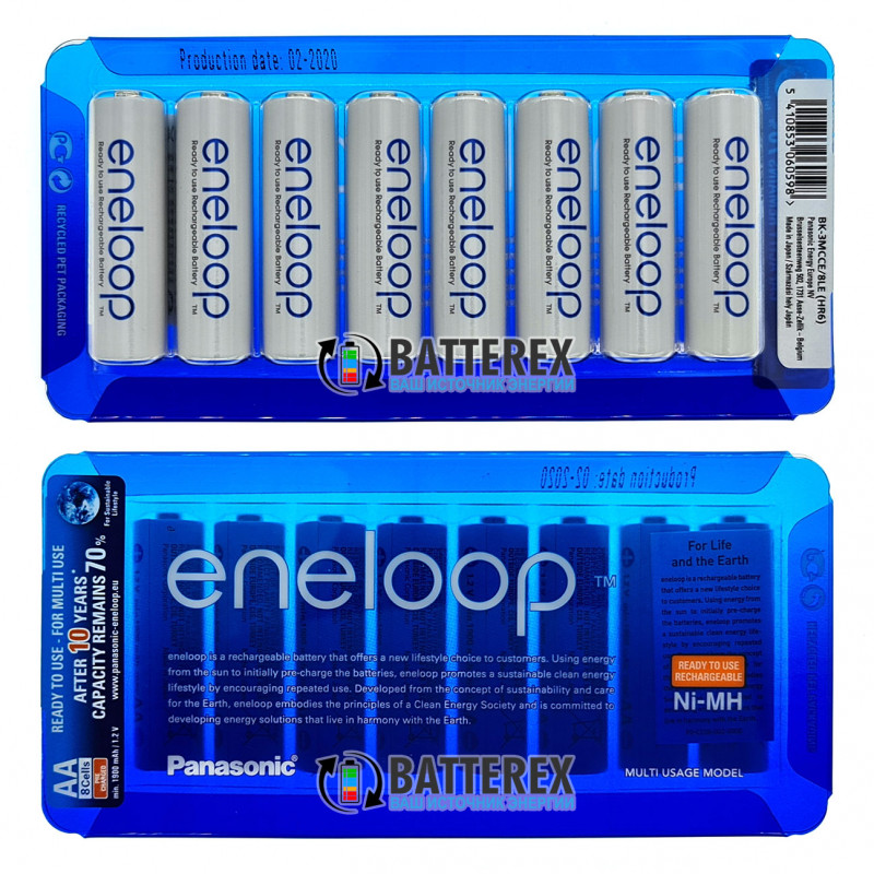 Аккумуляторы AA Panasonic Eneloop 2000 mah в слайд-блистере по 8 шт