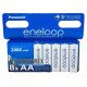 8 акумуляторів AA Panasonic Eneloop 2000 mah BK-3MCDE/8HH в картонній еко-упаковці EcoBox 2023-2024
