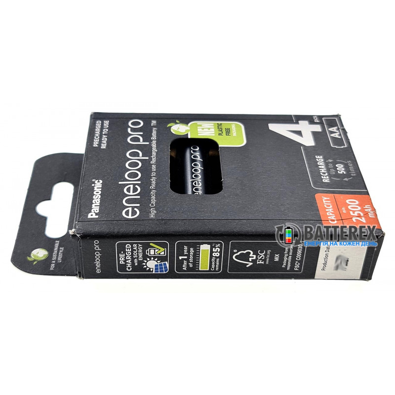 Аккумуляторы AA Panasonic Eneloop Pro 2600 mah BK-3HCDE/4BE EcoBox - 4 шт. в картонной экологичной упаковке - Оригинал-Япония