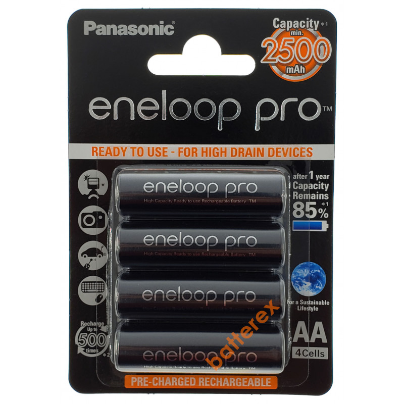 Акумулятори AA Panasonic Eneloop Pro 2600 mah BK-3HCDE 4BE  - оригінал Японія  - упаковка 4 шт