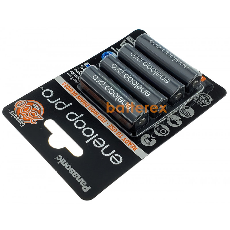 Акумулятори AA Panasonic Eneloop Pro 2600 mah BK-3HCDE 4BE  - оригінал Японія  - упаковка 4 шт