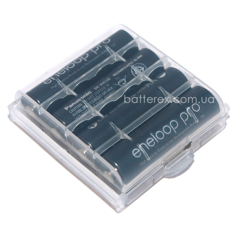 Аккумулятор AA Panasonic Eneloop Pro 2600 mah BK-3HCDE (min. 2500mah) - 4 шт. в пластиковом боксе