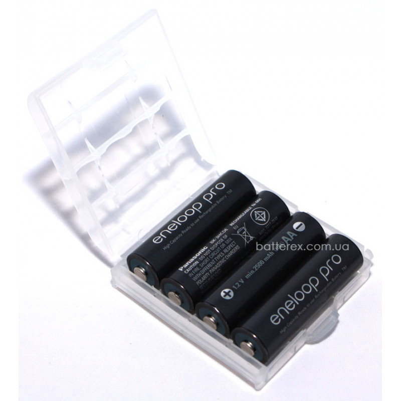 Аккумулятор AA Panasonic Eneloop Pro 2600 mah BK-3HCDE (min. 2500mah) - 4 шт. в пластиковом боксе