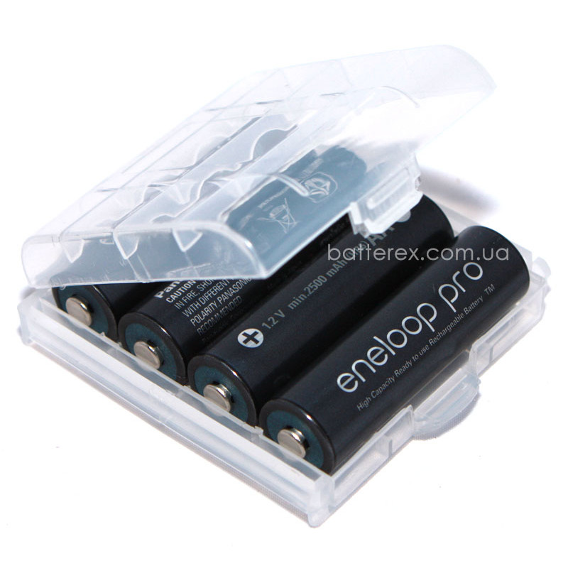 Аккумулятор AA Panasonic Eneloop Pro 2600 mah BK-3HCDE (min. 2500mah) - 4 шт. в пластиковом боксе