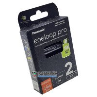 AA Panasonic Eneloop Pro 2600 mah BK-3HCDE/2BE EcoBox, 2 шт в картонній еко-упаковці, Оригінал-Японія, 2022 рік