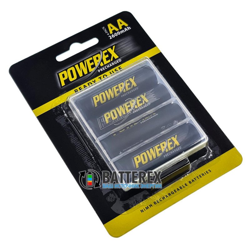 Пальчиковые АА аккумуляторы Powerex Precharged 2600 mah - 4 шт. в блистере