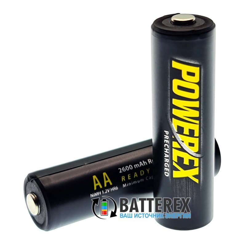 Пальчиковые АА аккумуляторы Powerex Precharged 2600 mah поштучно от 1 шт.