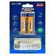 Аккумуляторы AA Li-ion 1.5V Quantum 1950mah с постоянным напряжением 1.5В и зарядкой от USB Type-C, упаковка 2 аккумулятора и зарядный кабель в комплекте