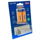 Аккумуляторы AA Li-ion 1.5V Quantum 1950mah с постоянным напряжением 1.5В и зарядкой от USB Type-C, упаковка 2 аккумулятора и зарядный кабель в комплекте