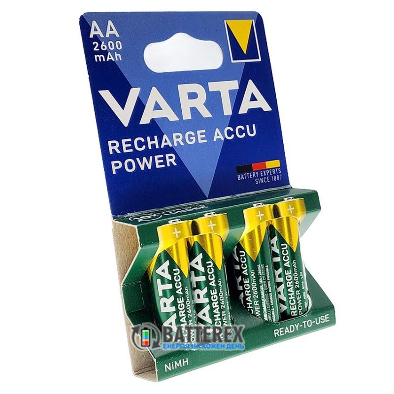 Акумулятори AA Varta 2600 mah Ready-to-Use, оригінальний блістер 4 шт., Німеччина
