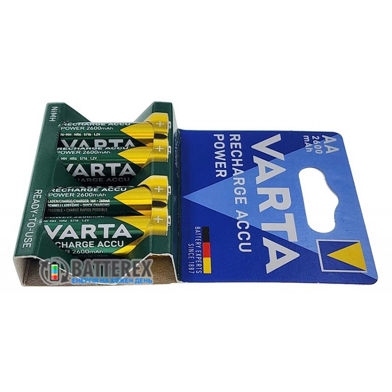 Акумулятори AA Varta 2600 mah Ready-to-Use, оригінальний блістер 4 шт., Німеччина