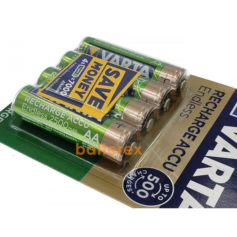 Аккумуляторы AA Varta Endless 2500 mah (4 шт. в блистере)