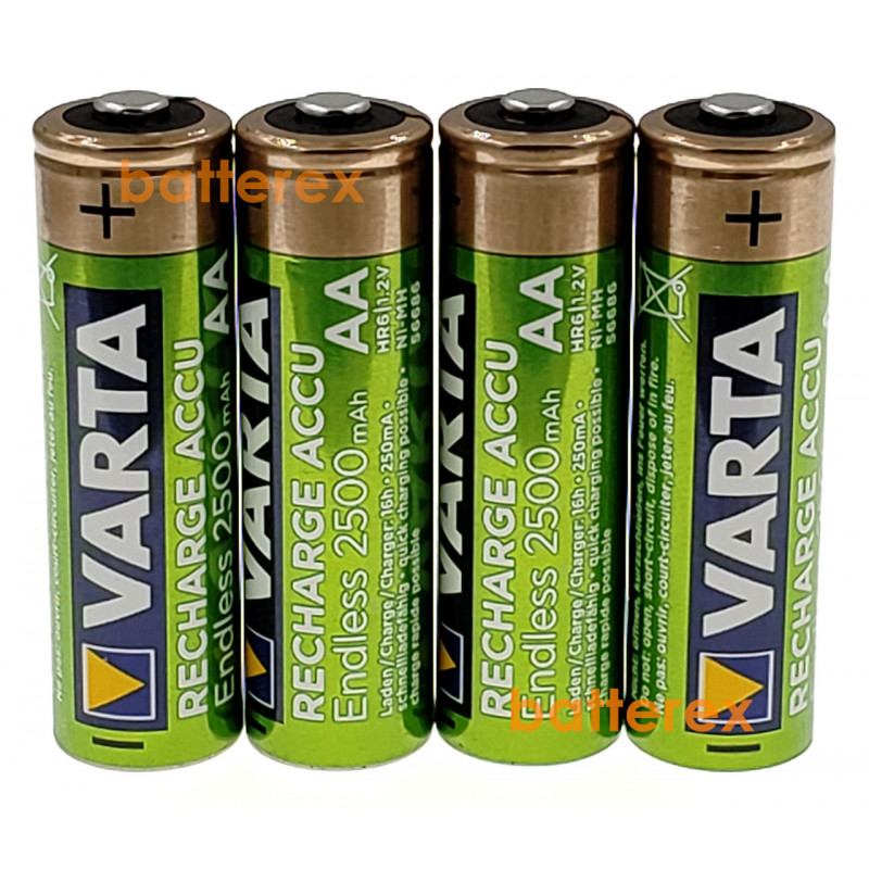 Аккумуляторы AA Varta Endless 2500 mah - 4 шт. в пластиковом боксе