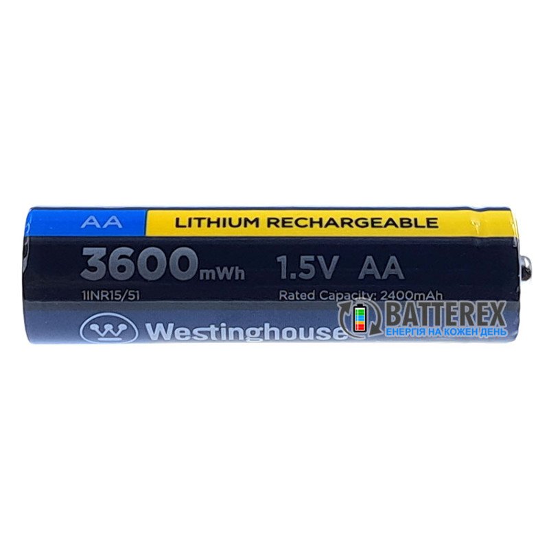 Li-ion AA 1.5V акумулятор Westinghouse 3600mWh 2400mAh 1.5V 3A - поштучно від 1 шт.