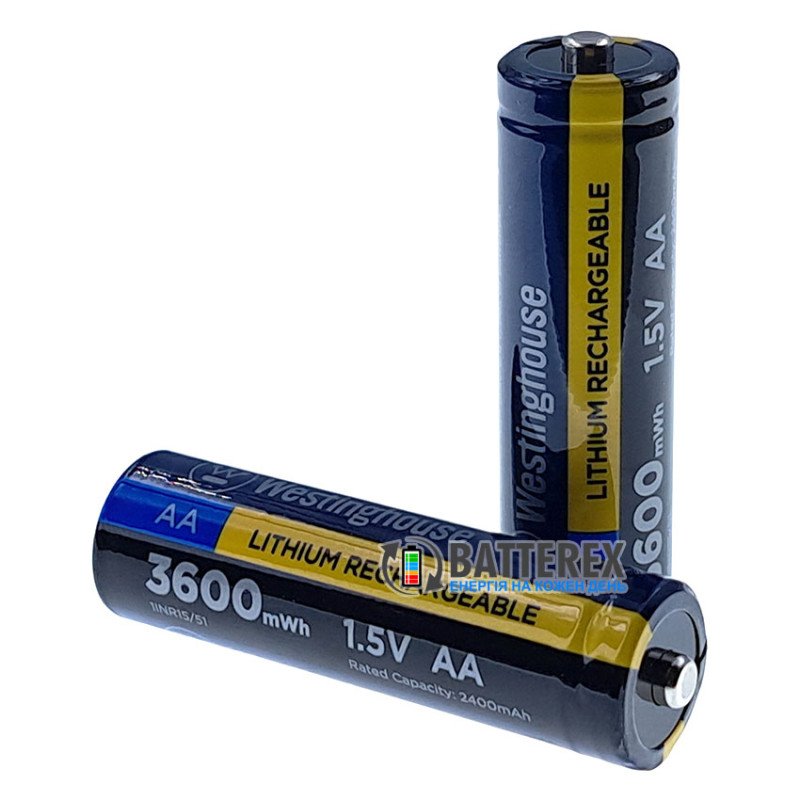 Li-ion AA 1.5V акумулятор Westinghouse 3600mWh 2400mAh 1.5V 3A - поштучно від 1 шт.