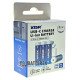 Аккумуляторы AA Li-ion XTAR 3000mAh 1.5V LR USB Type-C c технологией снижения напряжения Linear Discharge и зарядкой от USB Type-C, комплект 4 шт., зарядный кабель и бокс