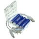 Аккумуляторы AA Li-ion XTAR 3000mAh 1.5V LR USB Type-C c технологией снижения напряжения Linear Discharge и зарядкой от USB Type-C, комплект 4 шт., зарядный кабель и бокс