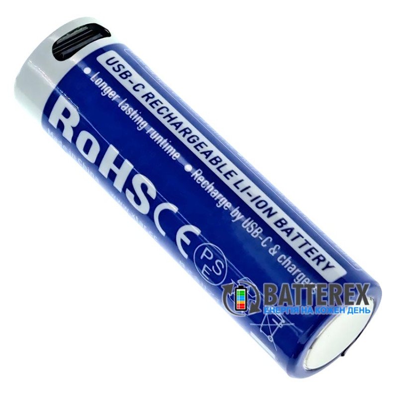 Акумулятори AA Li-ion XTAR 3000mAh 1.5V LR USB Type-C із технологією зниження напруги Linear Discharge та зарядкою від USB Type-C, поштучно від 1 шт.