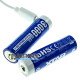 Акумулятори AA Li-ion XTAR 3000mAh 1.5V LR USB Type-C із технологією зниження напруги Linear Discharge та зарядкою від USB Type-C, поштучно від 1 шт.
