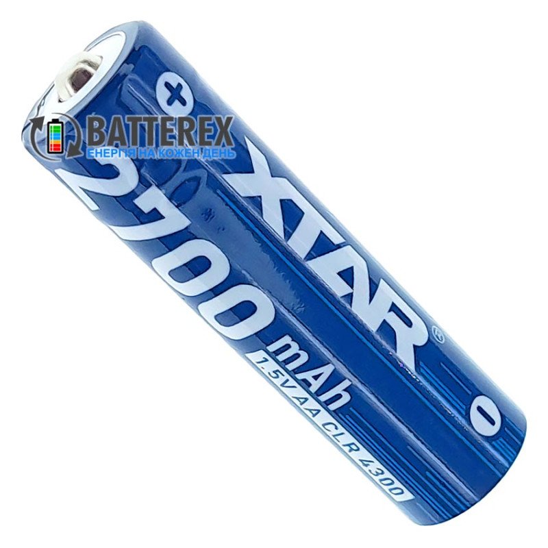 Акумулятор AA Li-ion XTAR 4300mWh 2700mAh 1.5V CLR Constant Voltage1.5V+Linear Discharge з постійною напругою 1.5В з імітацією падіння напруги перед розрядом, поштучно від 1 шт.