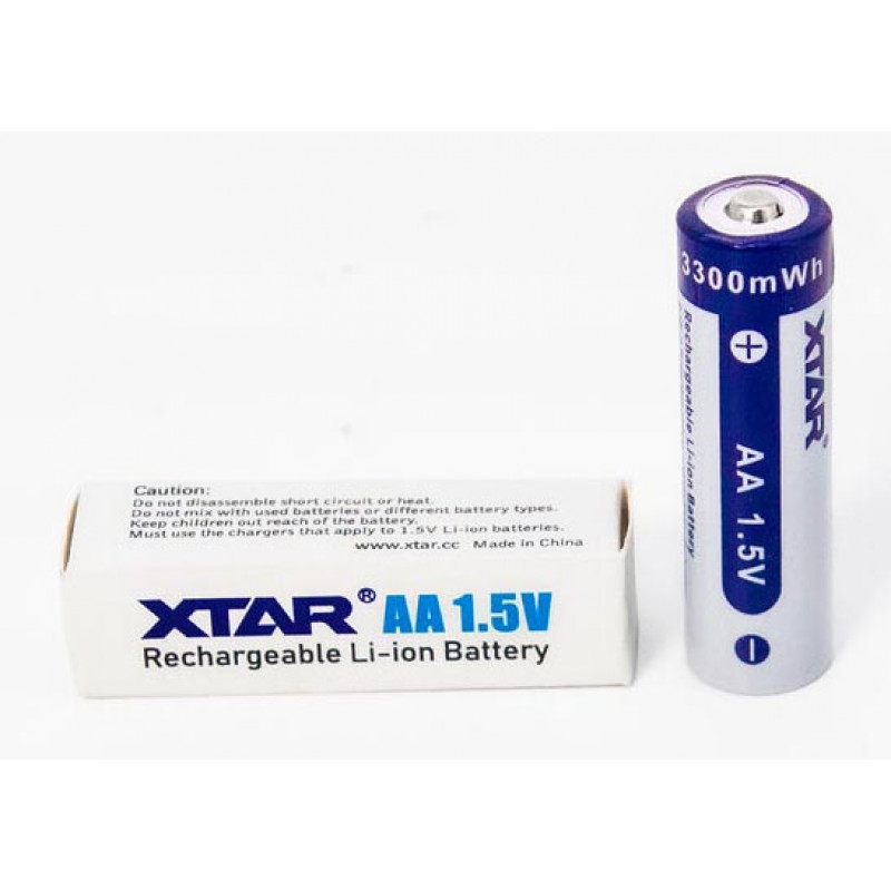 Аккумулятор АА литий-ионный 1.5V XTAR 3300mWh 2200mah