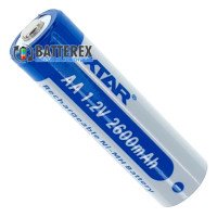 AA NiMH XTAR 2600mah 1.2V 5.2A высокотоковый с низким саморазрядом, поштучно от 1 шт.