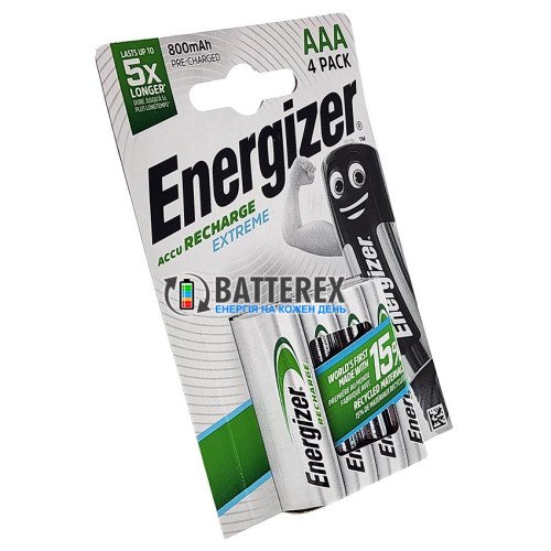 AAA Energizer Extreme 800 mah Pre-Charged - 4 аккумулятора в блистере, оригинал, Япония