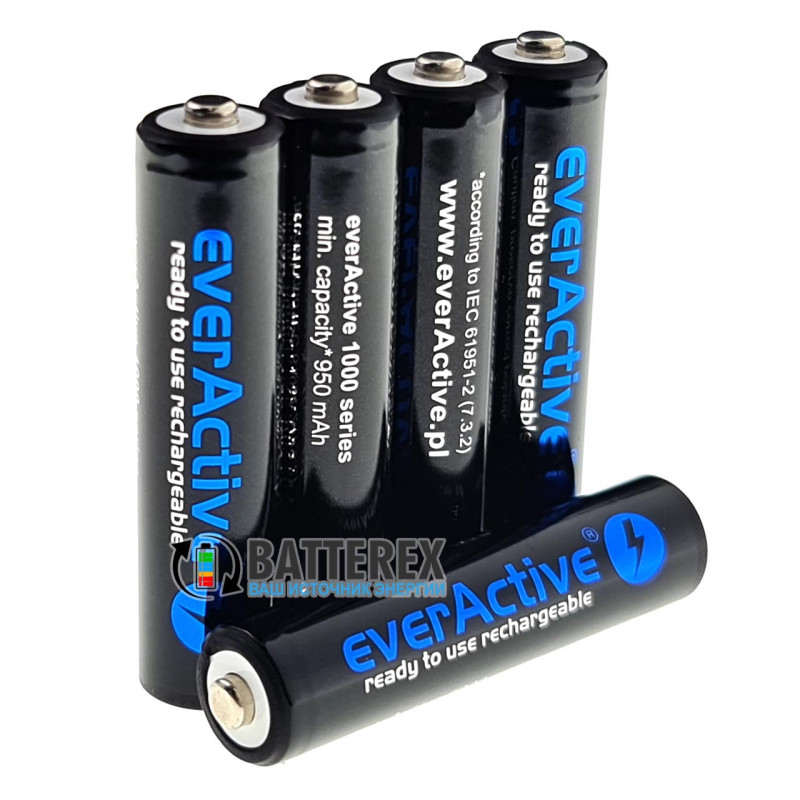 Аккумуляторы AAA EverActive 1000mah Limited Edition - поштучно от 1 шт.