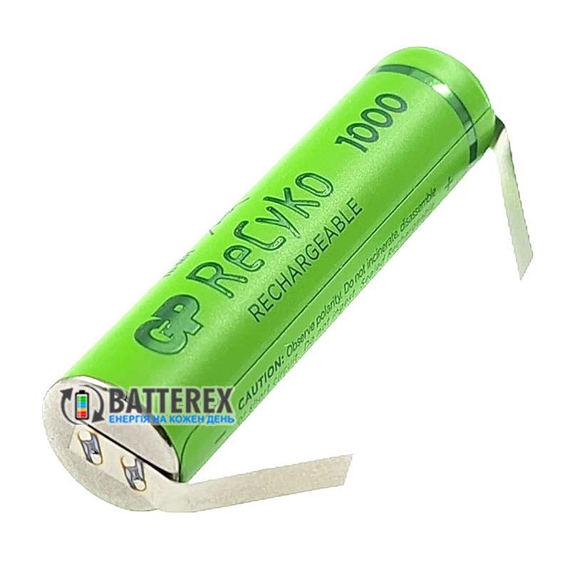 Минипальчиковые ААА аккумуляторы GP Recyko 950mah с выводами под пайку - поштучно от 1 шт