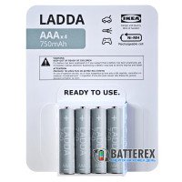AAA IKEA LADDA 750mah Made in Japan - акумулятори AA Panasonic Eneloop в етикетці IKEA, картонна упаковка 4 шт.