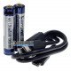 Литиевые ААА аккумуляторы Li-ion Keeppower 1.5V 667mah 1000mWh с зарядкой от USB с постоянным напряжением 1.5В, комплект 2 шт. с зарядным кабелем и боксом