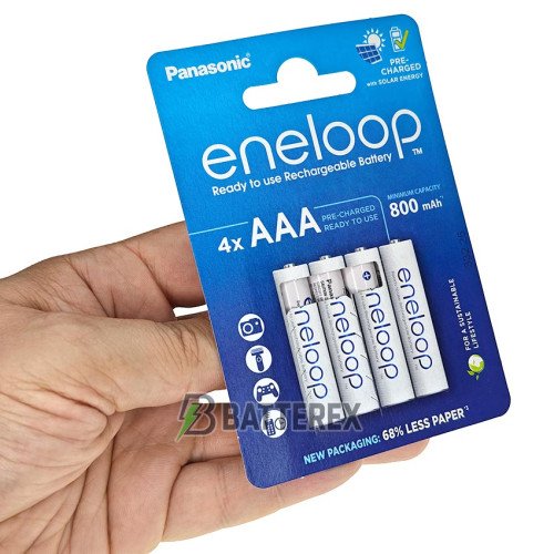 AAA Panasonic Eneloop 800 mah BK-4MCDE/4CP CartonPack, 4 шт в картонній еко-упаковці